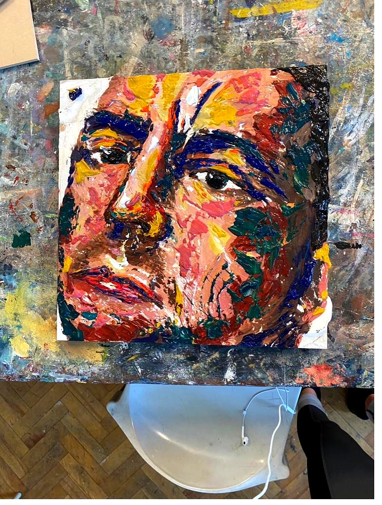 Colourful face study