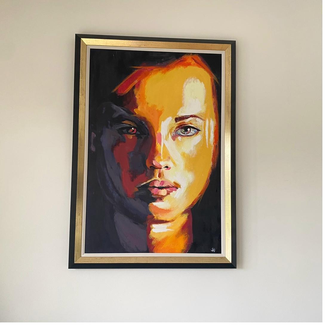 Portrait — fire tones