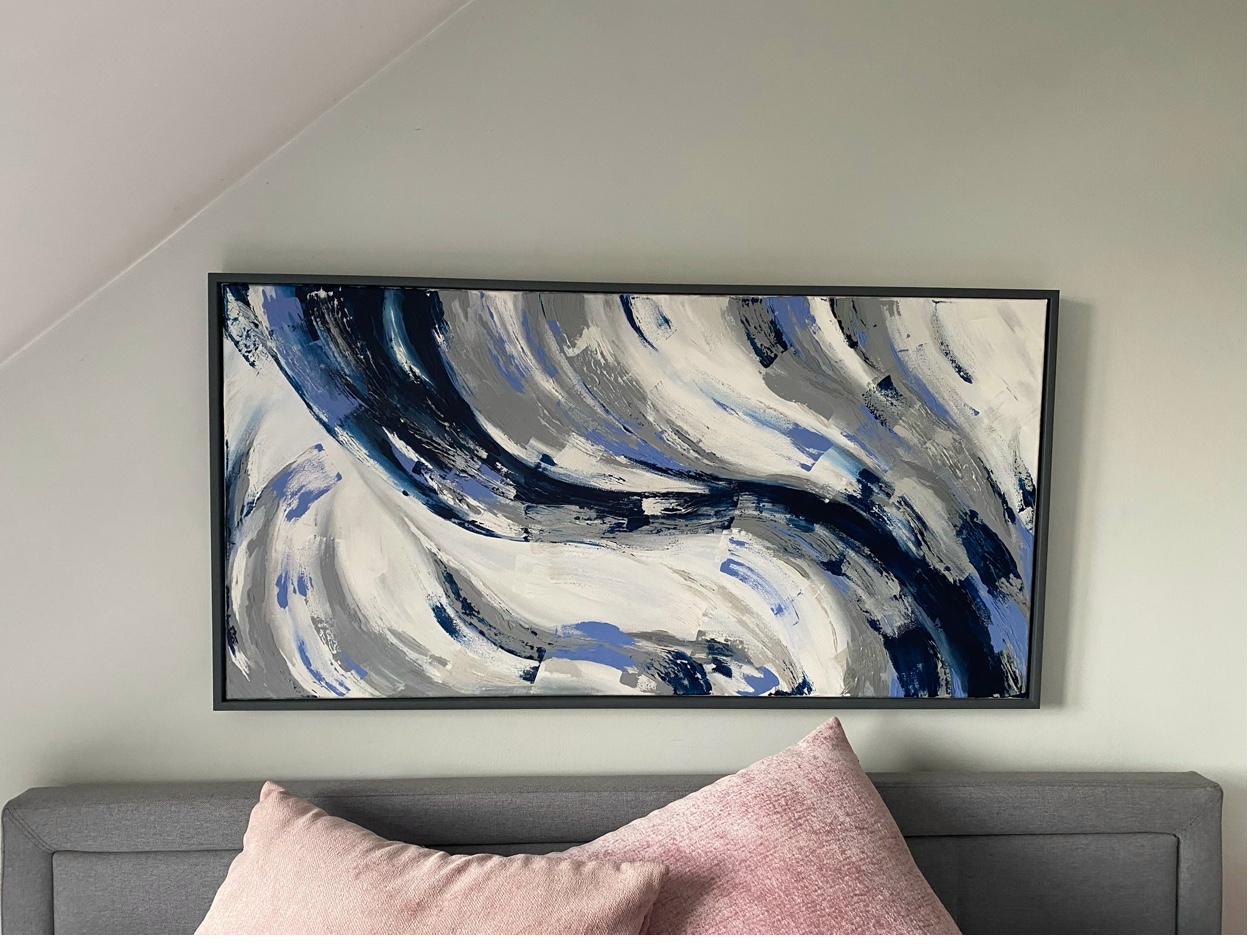 Swirling blue abstract