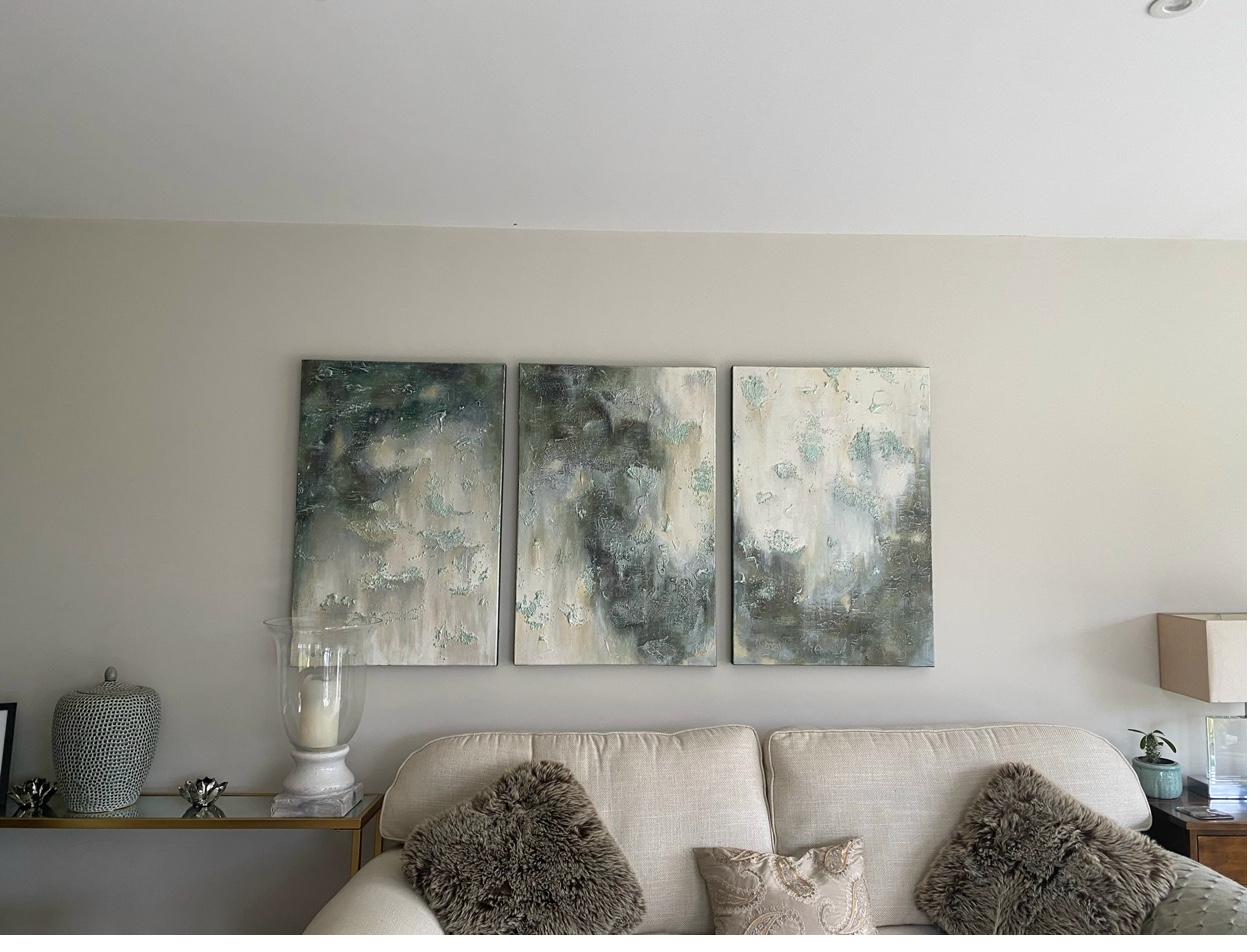 Green sage triptych